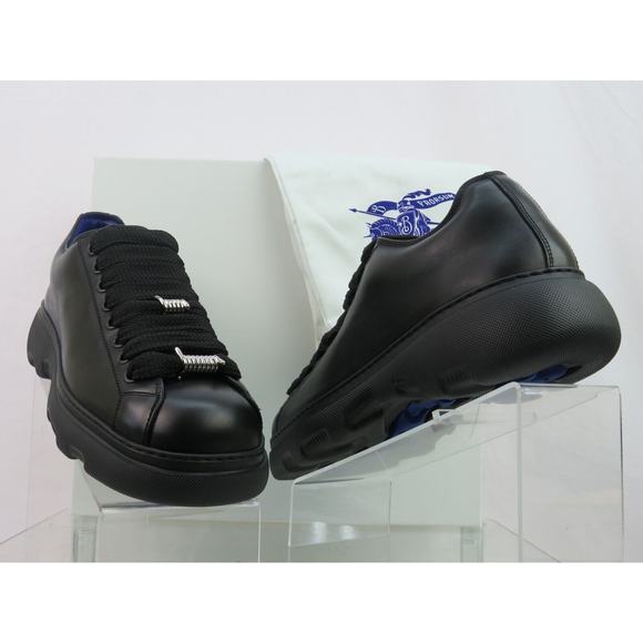 NIB BURBERRY RANGER BLACK LEATHER LACE UP HIKING BOOTS US 11 44 ITALY $990 - Picture 8 of 14